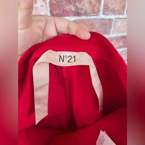 N°21  red capris jeans trousers size 26 - Picture 8 of 11